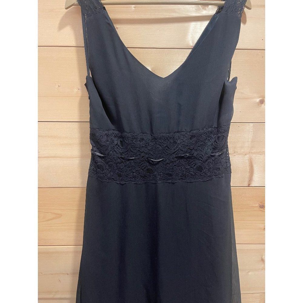 NWT Esprit Black Chiffon Dress Sz 14 - Picture 9 of 10